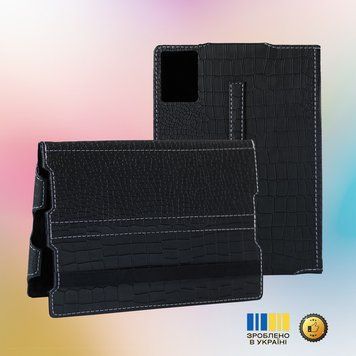 Чохол StatusCASE з екошкіри для планшета Huawei MatePad Edge (крокодил чорний) 2952927315 фото